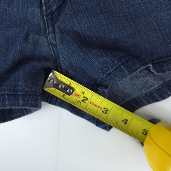 Hip Jeans USA Demin Booty Shorts Size 9 Embroidered Y2K Fashion Bling Stretch - Picture 10 of 11